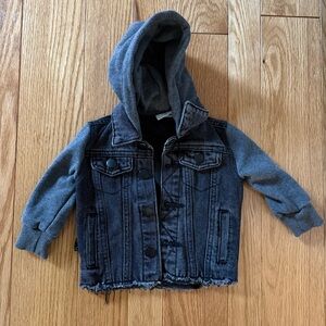 olive & scout | infant denim hooded jacket